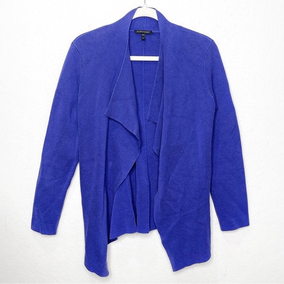 Eileen Fisher Violet Silk Cotton Blend Knit Open Cardigan Size XS - Picture 1 of 5